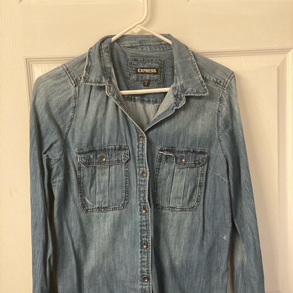 Denim light weight top